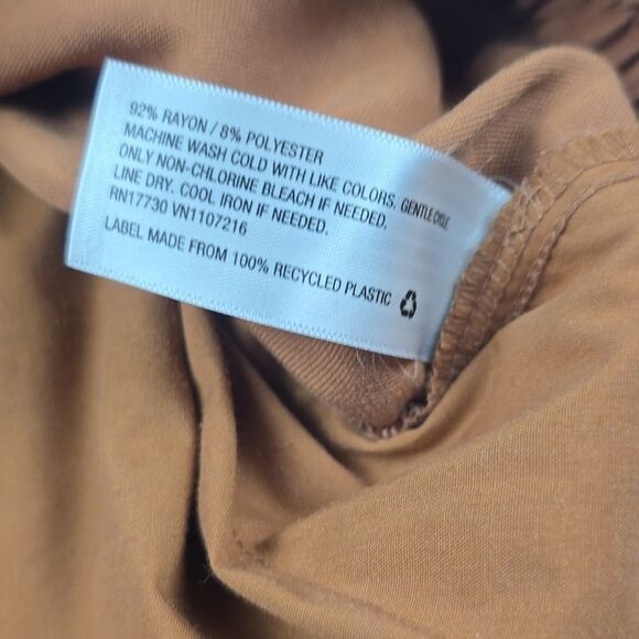 A New Day -1313 High-Rise Slim Straight Leg Pintuck Ankle Pants Orange Rust 8 - Picture 8 of 11